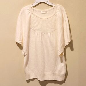 ❤ ANTHROPOLOGIE ITALIAN SHORT SLEEVED SWEATER, MEDIUM
